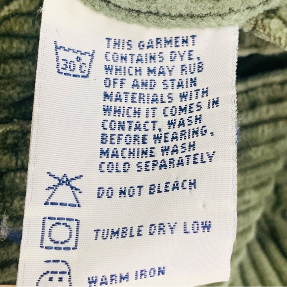 Vintage 90’s Union Bay Corduroy Overalls In Olive Green Size Small 100% Cotton - Picture 10 of 12